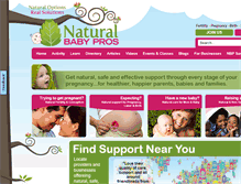 Tablet Screenshot of naturalbabypros.com
